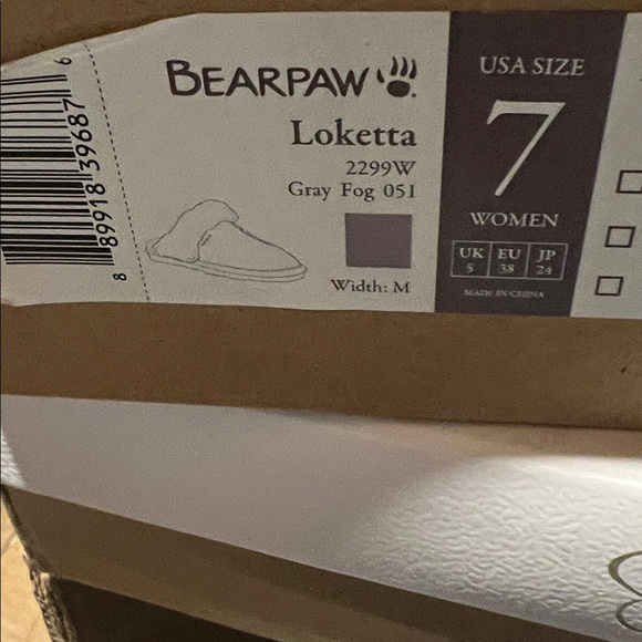 BearPaw light gray Suede Shearling Slides - Picture 2 of 7